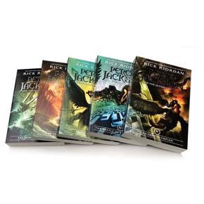 Percy Jackson and the Olympians 5 Book Series Set- Paperback