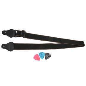 Himeng La Guitar Strap Cotton Adjustable Neck Belt Celluloid Pick Kit Stringed Instrument Accessories