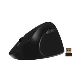 DeM618SE 2.4G Wireless Mouse 6 Buttons Ergonomic Optical USB Mouse - black