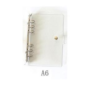 A6 Loose Transparent Leaf Ring Binder Notebook Weekly Planner Diary Covers - A6