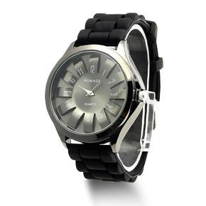 Silicone Jelly Band Flower Dial Sports Style Watch Men Women Quartz Wrist Watch