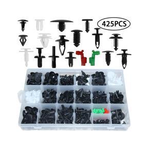 425Pcs Assorted Car Body Plastics Push Retainer Pin Rivet Fasteners Trim Moulding Clip Automotive Furniture Assembly Expansion Screws