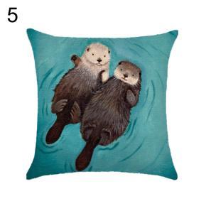 Umbrella Cat Otter Throw Pillow Case Cushion Cover Cafe Sofa Bed Car Decoration