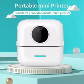 Portable Mini Thermal Printer 58mm Label Printer Bluetooth Printer for Study Notes, To-Do-Lists, Journal Printing, Label Printing, Nadra-X5-White-Mini