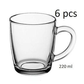 Clear Glass Tea/Coffee Mug - 6 Pieces