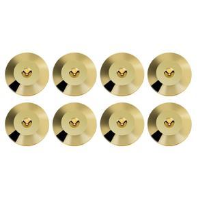 8 Pcs Universal Copper Speaker Spikes Pads Speaker Shock Base Pad Isolation Stand Feet Cone Base Mats Floor 25 x 4mm