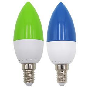 2 Pcs E14 LED Color Candle Tip Bulb, Color Candle Light - 1 Pcs Green & 1 Pcs Blue