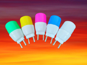 Pack of 5 - Night Bulb- SMD with 2 Pin Plug 220v A/C (Random Color&quote;s)