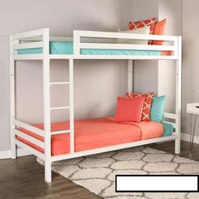 Single Bunk Bed (BB039) White color - bed
