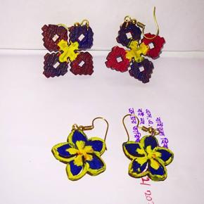 hand paint jewellery-wooden base earing,multicolour