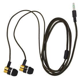 1.1M Reflective Fiber Cloth Line Noise Isolating Stereo In-ear Earphone Earbuds Headphones with 3.5 MM Jack Standard aurumen