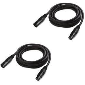 2-Pack Premium XLR to XLR Microphone Cable 10 Feet,3-Pin Male to Female XLR Microphone Cable