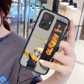 Hontinga for Xiaomi 11T / 11T Pro Back Cover With Wristband Uzumaki Naruto Phone Casee Full Lens Protection Thin Frosted Cases