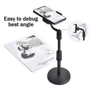 Desktop Mobile Phone Holder Stand 360 Rotate for Live Streaming Shoot YouTube TikTok Video Round Base Smartphone