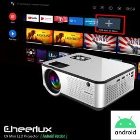 Cheerlux C9 Smart Android Projector Supports WiFi Mouse Keyboard Webcam