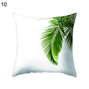 Nordic Style Green Leaves Peach Skin Pillow Case Cushion Cover Sofa Decor Gift