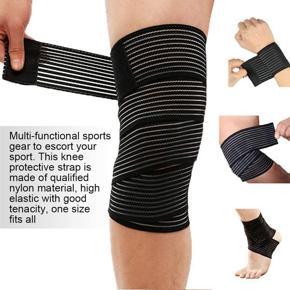 Extra Long Elastic Knee Wrap Compression Bandage Brace Support Elastic Knee Compression Bandage Wraps for Legs Movement