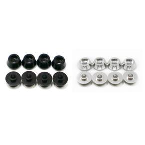 BRADOO- 16Pcs Rod Screw Gasket Shim Washer Rest for WPL C14 C24 C34 C44 MN D90 D91 D99S RC Car, 8 Pcs Black & 8Pcs Silver