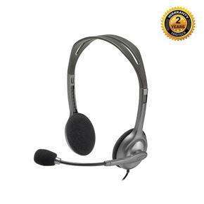 Logitech H110 Stereo Headset, Black & Grey