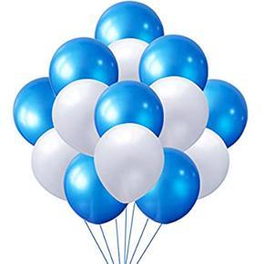 Blue and White Colour Balloons - 50 Pieces