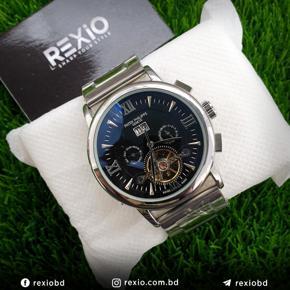 Classic Watch for Men - Black/Silver