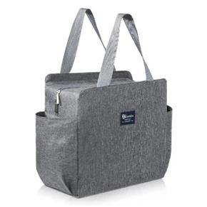 Insulated Lunch Bag with Dual Side Pockets Thermal Lunch Tote Bag Women Men Adults Large Capacity for Work School Office