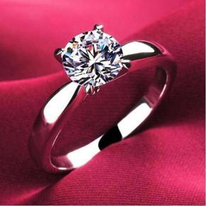 Dia'mond Cutting Silver Plated Finger Ring for Women