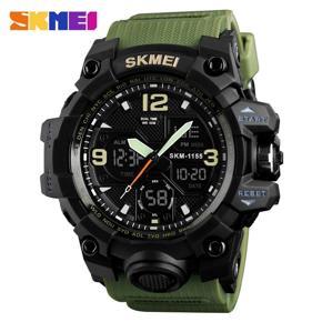 SKMEI Sport Digital Chronograph Dual Display Alarm 50M Waterproof EL Light Watch For Men 1155B