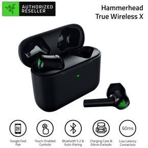 Razer Hammerhead True Wireless X BT Earbuds Semi-in-ear Gaming Headphones with 13mm Driver Unit 60ms Low Latency Touch Control
