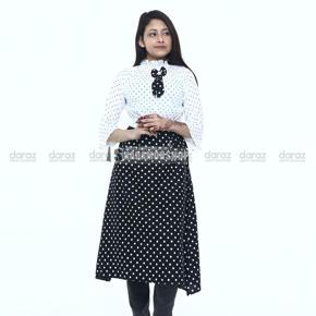 Readymade Round Stylish Fashionable Hot Kurti For Girls Long Pure Soft Linen (1 Pcs) ShadaMon Shop Boll Design