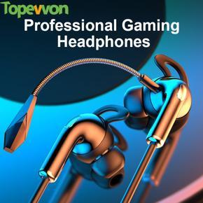 Gaming Headphones Dual Pluggable Earphones Noise Reduction Sports Waterproof Comfortable Headsets with HD Microphones