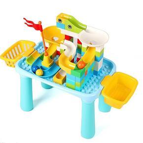 Multifunctional Study Table Building Table Large Small Particle Slide Puzzle Assembling Toys