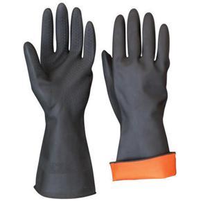 Orange And Black Rubber Lastex hand Gloves