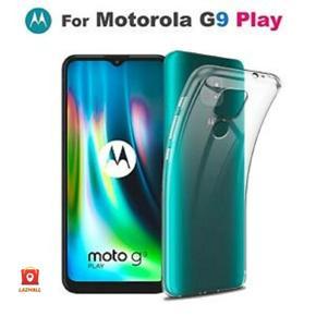 Motorola Moto G9 Play Case Crystal Clear Gel TPU Silicone Slim Soft Flexible Shockproof Design Back Phone Cover-Transparent