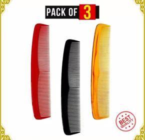 Pack of 3 Hair Comb, High Quality Comb For Men & Women, Hair Styling, Pure Plastic Comb