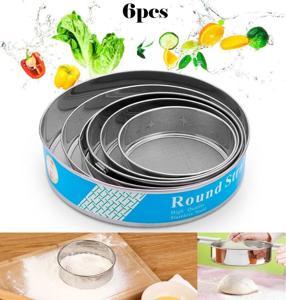Durable Stainless Steel Mesh Sifter 6 pcs Set - Silver