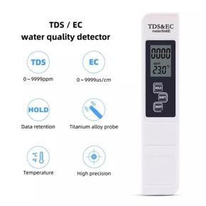 TDS EC Meter Temperature Tester pen 3 In1 Function Conductivity Water Quality Measurement Tool TDS&EC Tester 0-5000ppm