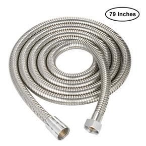 79 Inches Shower Hose Flexible Stainless Steel Tube for Handheld Shower Head Extra Long expl-osion Proof Replacement Hose with Brass Fitting
