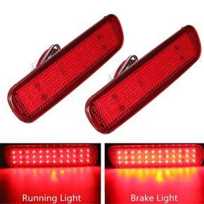 1 pair Lexus LX470 Red Lens SMD LED Rear Bumper Reflector Tail Brake Stop Light DRL Fog -