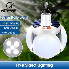 Outtobe Solar Bulb Light Football Light LED Lantern Power Outage Emergency Home Camping Night Market Stall Light Solar Charging Bulb Night Market Lamp Floor Lamp With 5 Modes