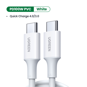 UGREEN 100W USB C to USB C Cable PD Fast Charging Cable 5A Type C Cable QC4.0, QC 3.0 Charger Data Cord for MacBook,Matebook, iPad Pro,Huawei, Samsung, Xiaomi