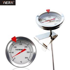 YIERYI Food Thermometer Deep Fry Measurement 0-300 Degrees Kitchen BBQ Fried Temperature Sensor Meter Stainless Steel Long Probe