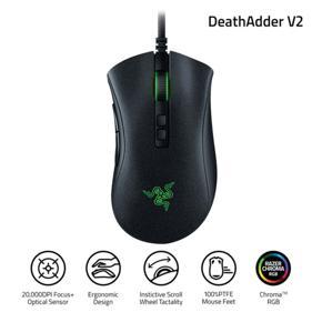 RAZER DeathAdder V2 Focus+ Optical Sensor Switch Wired Gaming Mouse with Best-In-Class Ergonomics With Speedflex Cable