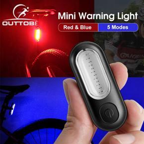 Outtobe Safety Warning Light Bicycle Tail Light Motorcycle Strobe Flashing Light Mini Signal Light Waterproof Taillight Safety Helmet LampLight Night Safety Equipment