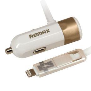 RCC-102 Universal 3.4A Car Charger Adapter - White and Gold