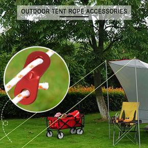 Tent slippery fixed rope buckle-24 x Tent hike camping rope adjuster-red