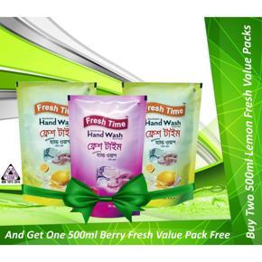 FRESH TIME DISINFECTANT HAND WASH BUY 2 & GET 1 FREE OFFER