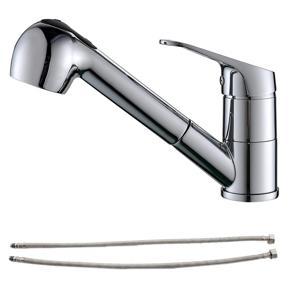 ARELENE Kitchen Tap Extendable 360° Rotatable Sink Tap with Column Type Water Outlet and Shower Water Outlet 2 Modes Mixer Tap