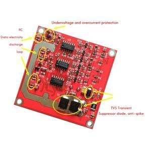 XHHDQES Motor Drive Module 12/24V/7A160W Dual DC Motor Drive Board Module H Bridge L298 Logic