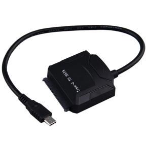 Type C USB 3.1 to SATA 2.5" Hard Disk Driver 22 Pin SSD Cable for Macbook - black